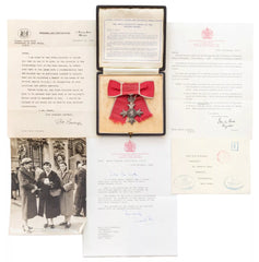 Elizabeth II MBE (Civil) Breast Badge to MISS NORAH SHERD In Case & Ephemera