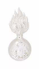 Royal Scots Fusiliers 2 part Fur Cap Badge silver plate