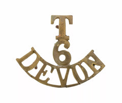 T 6 Devon Shoulder Title Brass Metal