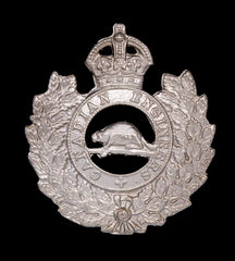 Canadian Engineers Beaver Cap Badge Hallmarked Silver