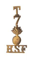 T 7 Royal Scots Fusiliers Shoulder Title Brass Metal