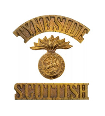 Tyneside Scottish Northumberland Fusiliers Shoulder Title Brass Metal