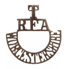 T R.F.A Worcestershire Shoulder Title Brass Metal