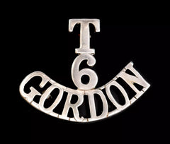 T 6 Gordon Shoulder Title White Metal