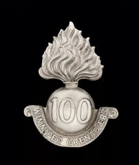 100th Canadian Winnipeg Grenadier Overseas Battalion Cap Badge Hallmarked Silver