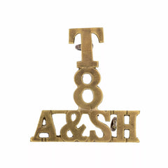 T 8 Argyll & Sutherland Highlanders Shoulder Title Brass Metal