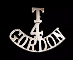 T 4 Gordon Shoulder Title White Metal