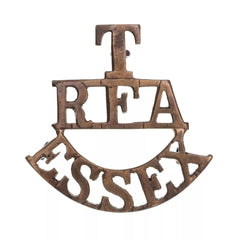 T.R.F.A Essex Shoulder Title Brass Metal