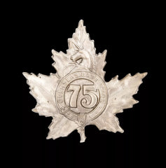 75th Canadian Overseas Battalion Cap Badge Hallmarked Silver