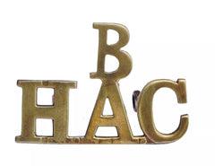 B Honourable Artillery Company Shoulder Title Brass Metal