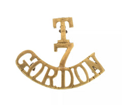 T 7 Gordon Shoulder Title Brass Metal