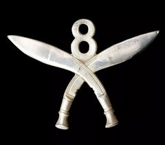 8th Gurkha Rifles Cap Badge Hallmarked Silver