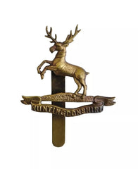 Huntingdonshire Cyclists Battalion Cap Badge Brass Metal