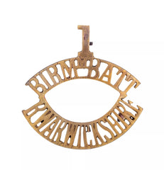 1st Birmingham Battalion Royal Warwickshire Regiment Shoulder Title Brass Metal