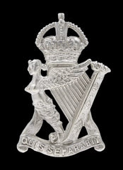 Royal Irish Rifles Cap Badge Hallmarked Silver