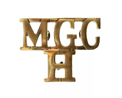 Machine Gun Corps Heavy Shoulder Title Brass Metal