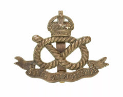 South Staffordshire Cap Badge White Metal