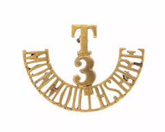 T.3 Monmouthshire Shoulder Title Brass Metal