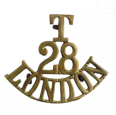 T 28 London Shoulder Title Brass Metal