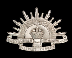 Australian Commonwealth Forces Cap Badge Hallmarked Silver