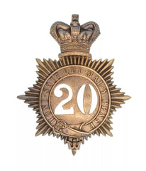 20th Lancashire Fusiliers Regiment Quilted Shako Plate Brass Metal