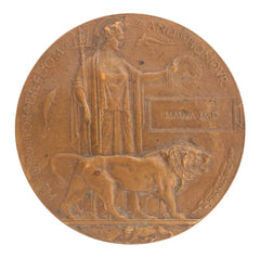 WW1 Memorial Plaque Maula Dad Original