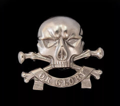 17th Lancers Cap Badge Hallmarked Silver