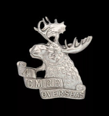 4th Canadian Mounted Rifles Regiment Cap Badge Hallmarked Silver