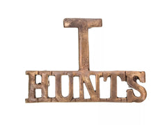 T Hunts Shoulder Title Brass Metal