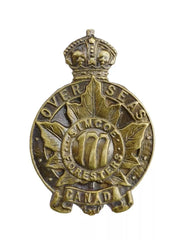 177th Simcoe Foresters Overseas Canadian Cap Badge Brass Metal