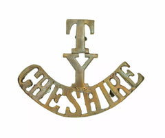 T.Y Cheshire Shoulder Title Brass Metal