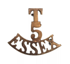 T 5 Essex Shoulder Title Brass Metal