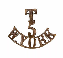 T 5 W.York Shoulder Title Brass Metal