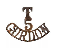 T 5 Gordon Shoulder Title Brass Metal