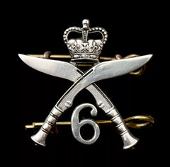 6th Gurkha Rifles Cap Badge White Metal