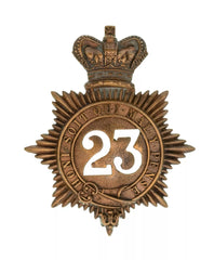23rd Welsh Fusiliers Regiment Quilted Shako Plate Brass Metal