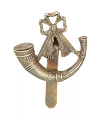 Light Infantry Cap Badge White Metal