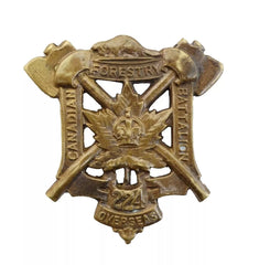 224th Canadian Forestry Overseas Battalion Cap Badge Brass Metal