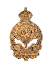 242nd Canadian Forestry Battalion CEF Cap Badge Brass Metal