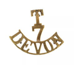 T 7 Devon Shoulder Title Brass Metal