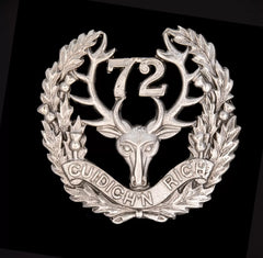 72nd Seaforth Highlanders Canadian Expeditionary Force Cap Badge Silver