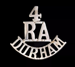 4.R.A Durham Shoulder Title White Metal