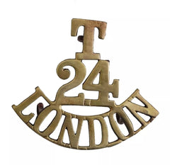 T 24 London Shoulder Title Brass Metal