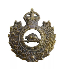 Canadian Engineers Beaver Cap Badge Brass Metal