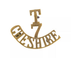 T 7 Cheshire Shoulder Title Brass Metal