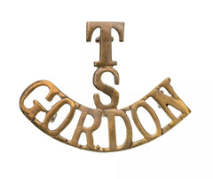 T S Gordon Shoulder Title Brass Metal