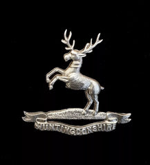 Huntingdonshire Cyclists Battalion Cap Badge Hallmarked Silver