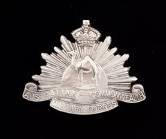 Australian Commonwealth Military Forces Cap Badge Hallmarked Silver