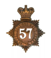 57th Middlesex Regiment Quilted Shako Plate Brass Metal