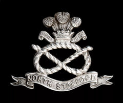 North Staffordshire Cap Badge Hallmarked Silver